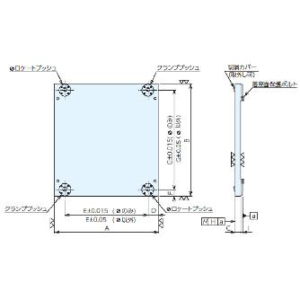 （株）ナベヤ Qーロック内蔵イケール用取付プレート TBQ Ｑ－ロック内蔵イケール用取付プレート TBQ400TS-PL