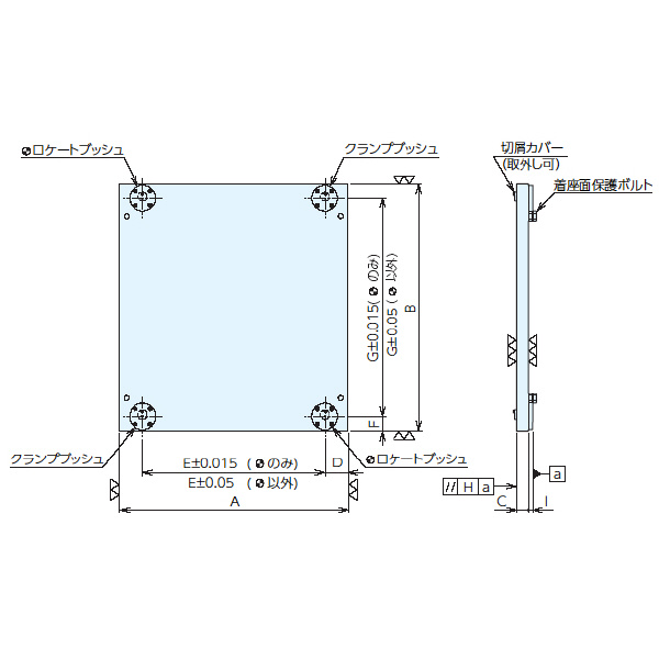 （株）ナベヤ Qーロック内蔵イケール用取付プレート TBQ Ｑ－ロック内蔵イケール用取付プレート TBQ400TS-PL