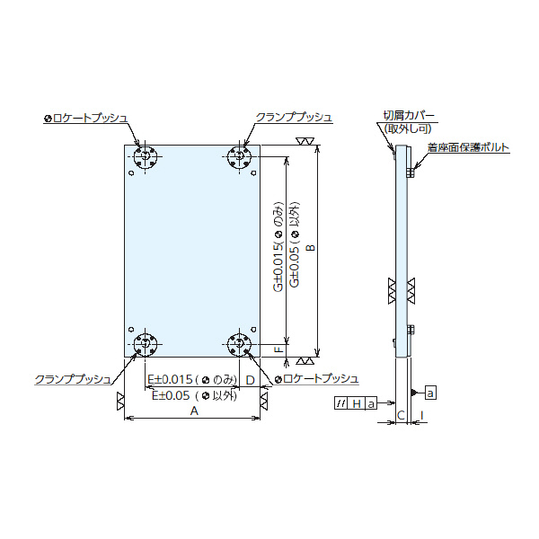 （株）ナベヤ Qーロック内蔵イケール用取付プレート TBQ Ｑ－ロック内蔵イケール用取付プレート TBQ630T-PL