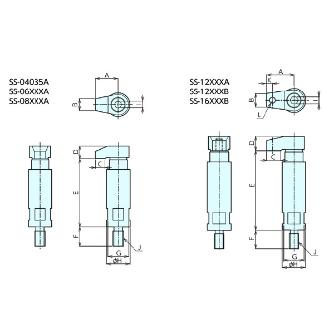 （株）ナベヤ スイングクランプセットS型 SS スイングクランプセットＳ型 SS04035A