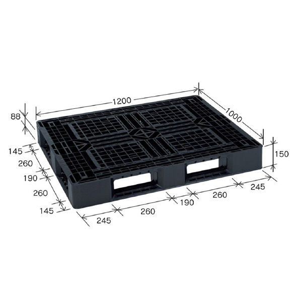 岐阜プラスチック工業（株） リスパレット JLタイプ JL リスパレット　ＪＬタイプ JL-D4-1210G ﾌﾞﾗﾂｸ