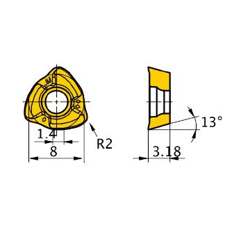 三菱マテリアル（株） カッタチップ JOMT カッタチップ（超硬コーティング） JOMT080320ZZSR-JM VP15TF