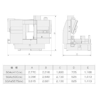 大東精機（株） バンドソーマシン SGA バンドソーマシン SGA2-530CNC