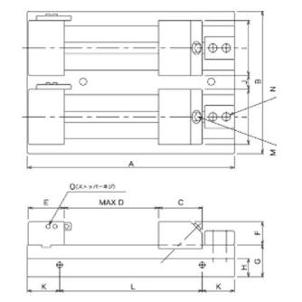 日本オートマチックマシン（株） 精密NC・MC用並列バイス PF 精密ＮＣ・ＭＣ用並列バイス PF280