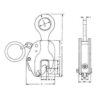 イーグルクランプ（株） 縦つり用クランプ 広口タイプ EK型 縦つりクランプ EK-350(9-25)