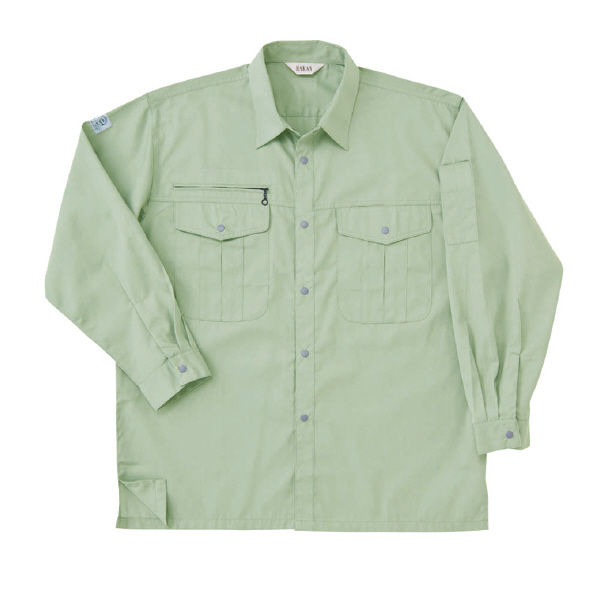 日新被服（株） 長袖シャツ E5514-01 長袖シャツ E5514-01-M ｱｰｽｸﾞﾘﾝ