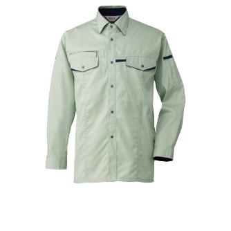 日新被服（株） 長袖シャツ E5518-01 長袖シャツ E5518-01-LL ｱｰｽｸﾞﾘﾝ