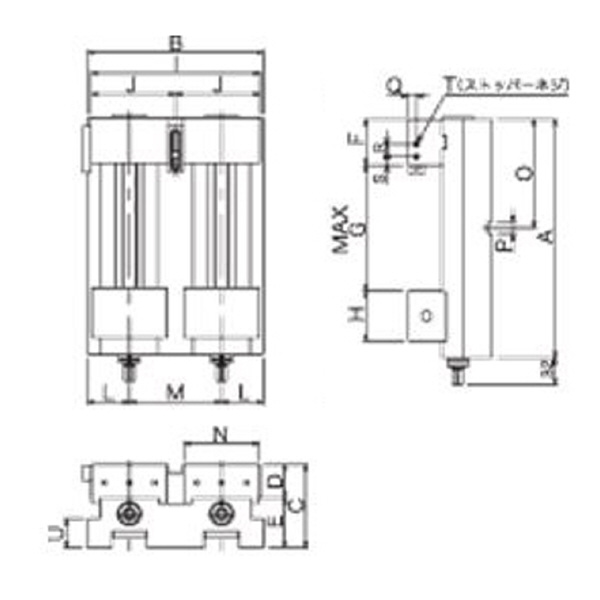 日本オートマチックマシン（株） 精密NC・MC用並列バイス EF 精密ＮＣ・ＭＣ用並列バイス EF150-2JF