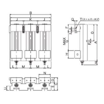 日本オートマチックマシン（株） 精密NC・MC用並列バイス EF 精密ＮＣ・ＭＣ用並列バイス EF150-3JF