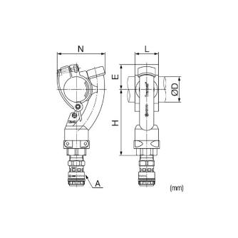 日東工器（株） ミニブラケット ALN-BRM ミニブラケット ALN-BRM-25