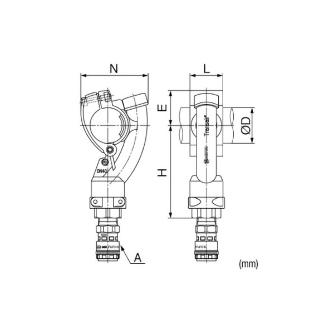 日東工器（株） ミニブラケット ALN-BRM ミニブラケット ALN-BRM-40-FBH