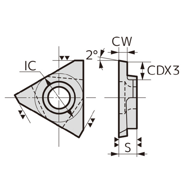 住友電気工業（株） SEC－溝入れバイト インサート TGAR-T ＳＥＣ－溝入れバイト　インサート TGAR4-T22 H1
