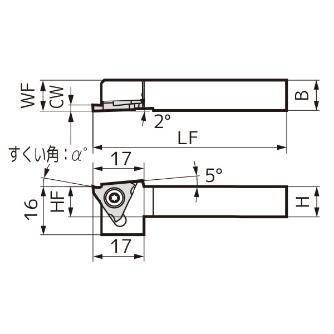 住友電気工業（株） SEC－溝入れバイト ホルダ GWC ＳＥＣ－溝入れバイト　ホルダ GWCR1212-3