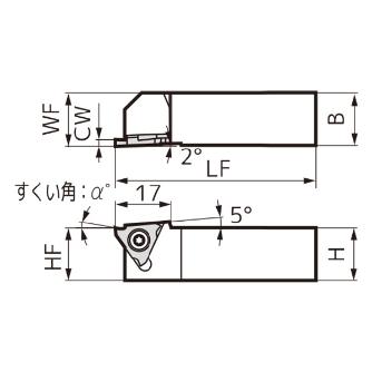 住友電気工業（株） SEC－溝入れバイト ホルダ GWC ＳＥＣ－溝入れバイト　ホルダ GWCL1616-3