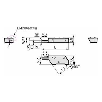 住友電気工業（株） SEC－極小径ボーリング インサート KBMF ＳＥＣ－極小径ボーリングバイトインサート KBMFR0620-05 ACZ150