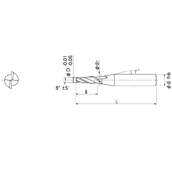 日進工具（株） テーパエンドミル NTE-2 テーパエンドミル NTE-2 0.7X3ﾟ