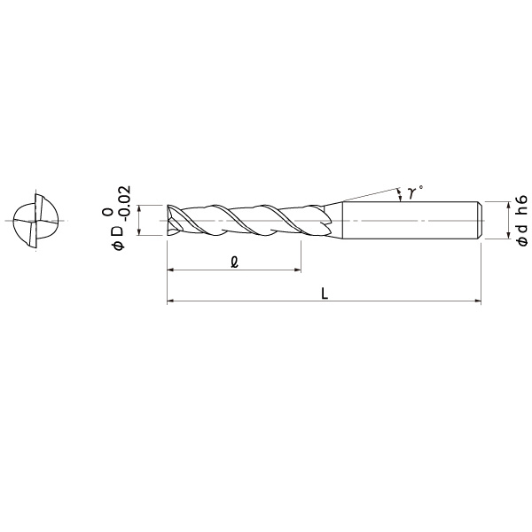 日進工具（株） アルミ用（非鉄用）エンドミル NEA-2 アルミ用（非鉄用）エンドミル NEA-2 8X22
