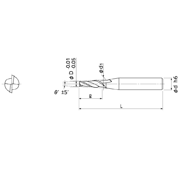 日進工具（株） 台形ランナエンドミル NER-2 台形ランナエンドミル NER-2 2X12ﾟ