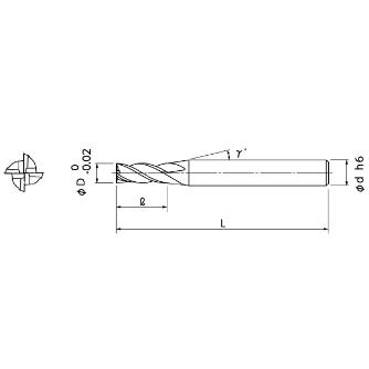 日進工具（株） 無限コーティング 4枚刃エンドミル MSE430 無限コーティング　４枚刃エンドミル MSE430 16X40