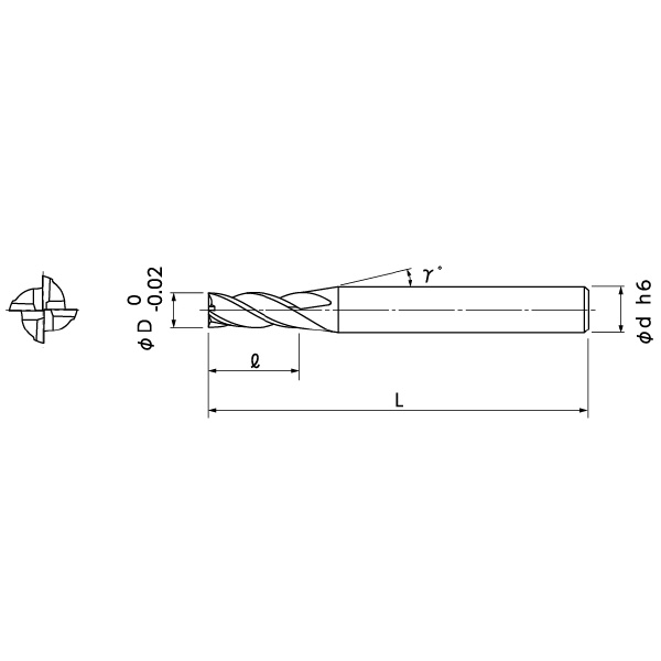 日進工具（株） 無限コーティング 4枚刃エンドミル MSE430 無限コーティング　４枚刃エンドミル MSE430 16X40