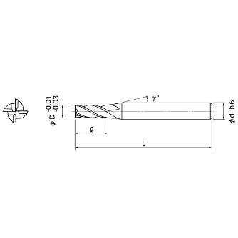 日進工具（株） 無限ピンカドエンドミル MSE 無限ピンカドエンドミル MSE430P 2.5