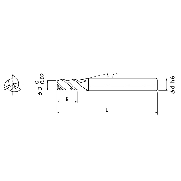 日進工具（株） 無限コーティング 3枚刃エンドミル MSE345 無限コーティング　３枚刃エンドミル MSE345 10