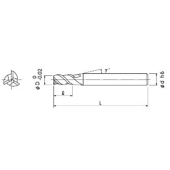 日進工具（株） 無限コーティング 3枚刃エンドミル MSE345 無限コーティング　３枚刃エンドミル MSE345 16