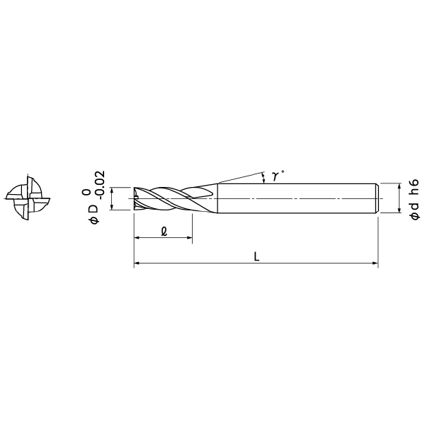 日進工具（株） 無限コーティング 4枚刃エンドミル MSE445 無限コーティング　４枚刃エンドミル MSE445 16