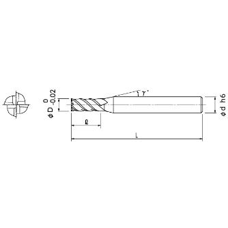 日進工具（株） 無限高硬度用エンドミル MHD 無限高硬度用エンドミル MHD445 1