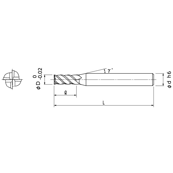 日進工具（株） 無限高硬度用エンドミル MHD 無限高硬度用エンドミル MHD445 1