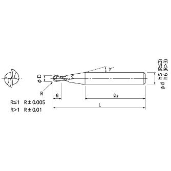 日進工具（株） 無限コーティング ショートシャンクボールエンドミル（焼きばめ用） MSB230SF 無限　ショートシャンクボール　焼きばめ用 MSB230SF R0.4