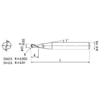 日進工具（株） 無限ラジアスエンドミル MSRS 無限ラジアスエンドミル MSRS230 4XR0.3