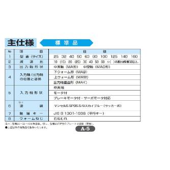 （株）マキシンコー 一段ウォーム減速機 マキエース MAK100 一段ウォーム減速機　マキエース MAK100LD15E 5.5KW