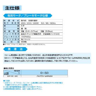 （株）マキシンコー 二段ウォーム減速機 マキエース MAFOB 二段ウォーム減速機　マキエース MAFOB160C360B 1.5KW