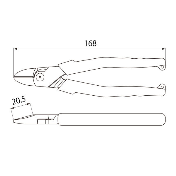 （株）ロブテックス パワーニッパー J パワーニッパー J165PWN