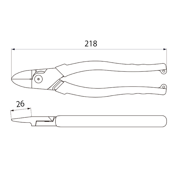 （株）ロブテックス パワーニッパー 薄刃 J パワーニッパー　薄刃 J225PWNU