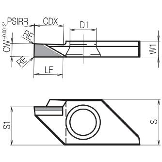 京セラ（株） チップ ダイヤ・CBN 溝用 TKF チップ　ダイヤ・ＣＢＮ　溝用 TKF16L250-AS KPD001