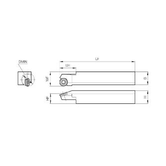 京セラ（株） ホルダ 内径旋削用 SRCP ホルダ　内径旋削用 SRCPL2020B-12-A20