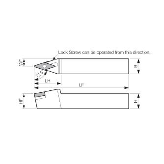 京セラ（株） ホルダ 外径旋削用 PVVN ホルダ　外径旋削用 PVVNN2020K-16Q