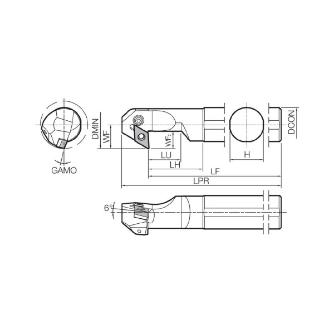 京セラ（株） ホルダ 内径旋削用 PDZN ホルダ　内径旋削用 S40T-PDZNL15-54