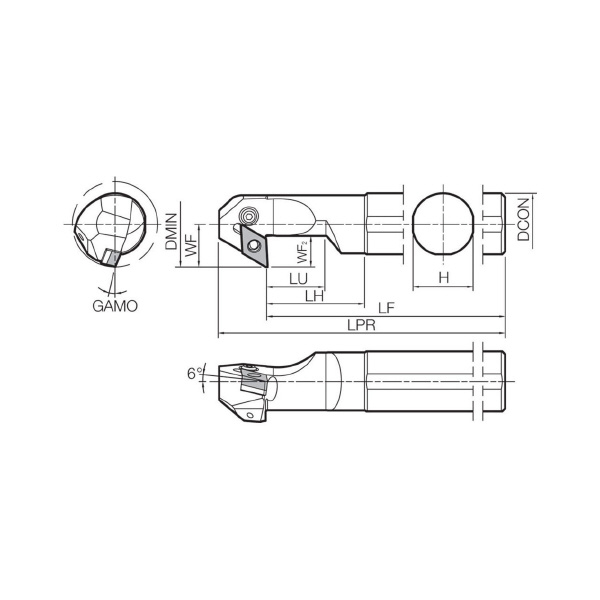 京セラ（株） ホルダ 内径旋削用 PDZN ホルダ　内径旋削用 S40T-PDZNL15-54