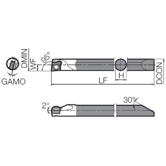 京セラ（株） ホルダ 内径旋削用 SCLC ホルダ　内径旋削用 C045X-SCLCR03-050EZP