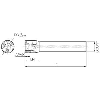 京セラ（株） コーナ角90°エンドミル MEC コーナ角９０°エンドミル MEC25-S20-11T-4