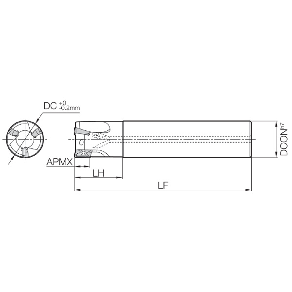 京セラ（株） コーナ角90°エンドミル MEC コーナ角９０°エンドミル MEC25-S25-11T-4