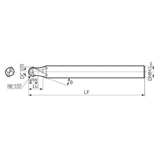 住友電気工業（株） GS MILL ハードボールエンドミル GSBH20000SF ＧＳ　ＭＩＬＬ　ハードボールエンドミル GSBH20020SF ACF07D