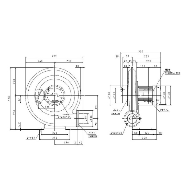 ＳＤＧ（株） 安全増防爆型電動送風機 ME-KSB 安全増防爆型電動送風機 ME-KSB-400-R312