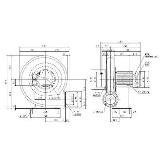 ＳＤＧ（株） 耐圧防爆型電動送風機 MD-KSB 耐圧防爆型電動送風機 MD-KSB-1500-R312