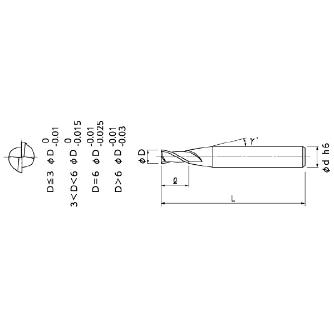 日進工具（株） 無限リード30エンドミル MX 無限リード３０エンドミル MX230 1.5