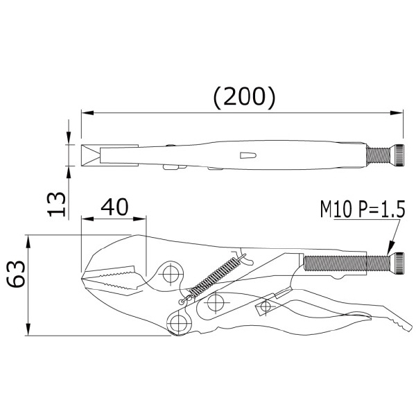 大阪角田興業（株） 標準型ハンドバイスプライヤー 標準型ハンドバイスプライヤー NO.15ﾁｭｳ