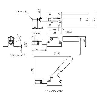 大阪角田興業（株） 横押し型トグルクランプ 横押し型トグルクランプ NO.51BXｼｮｳ